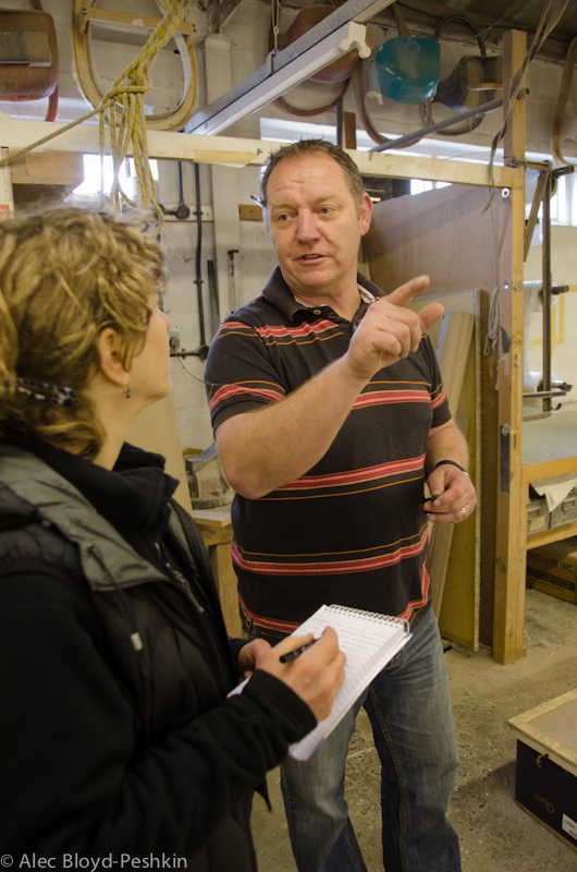 Peter Buxton, Valley co-owner, showing us around the factory.